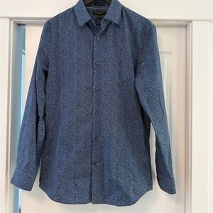 Banana Republic Blue Patterned Dress Shirt